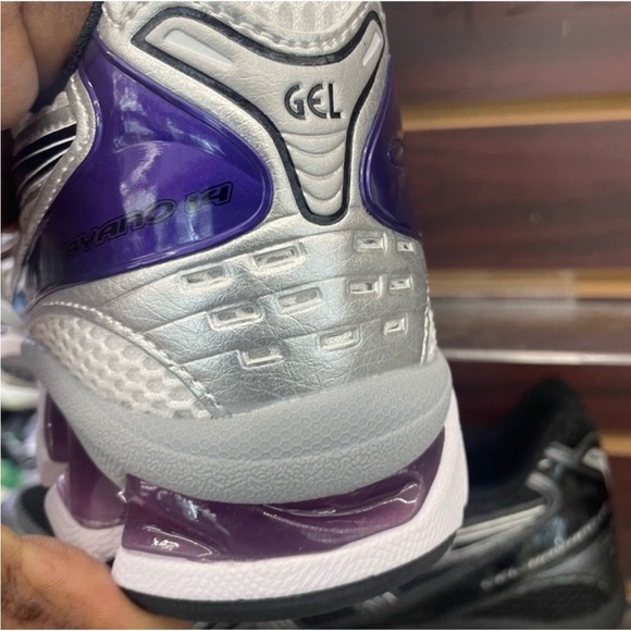 Asics White and Purple Running Shoes - Picture 2 of 2